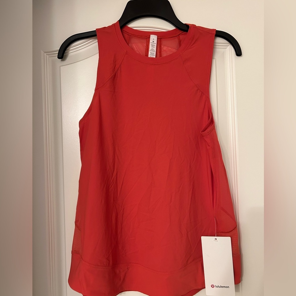 Lululemon size 4 NWT Path to Enlightenment Orange Tank Top
